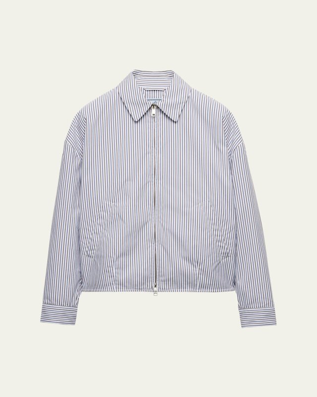 Tricolor Striped Zip Jacket